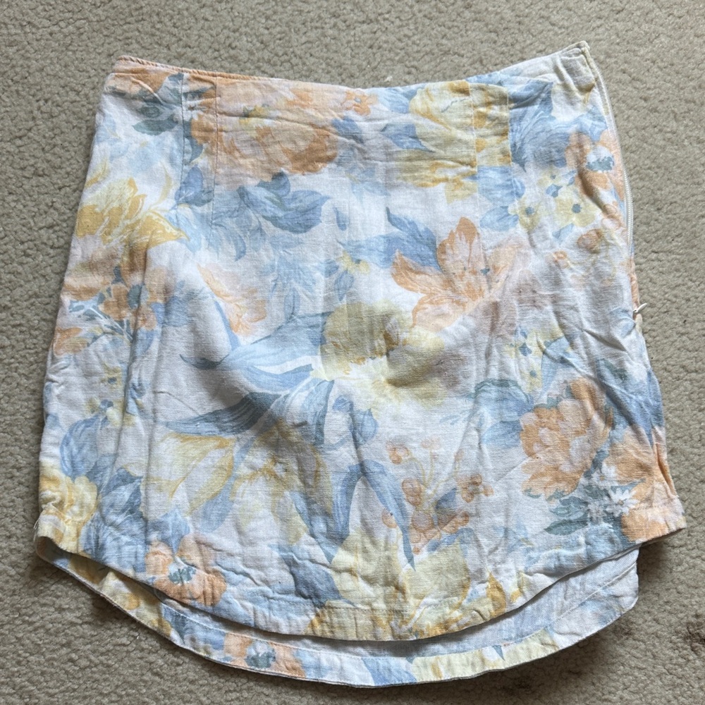 Abercrombie & Fitch Pastel Floral High Low Skirt